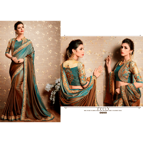 Party Wear Two Tone Padding  Barfi Silk Jari Thread Embroidered Work with Stone hand work and Readymade Less