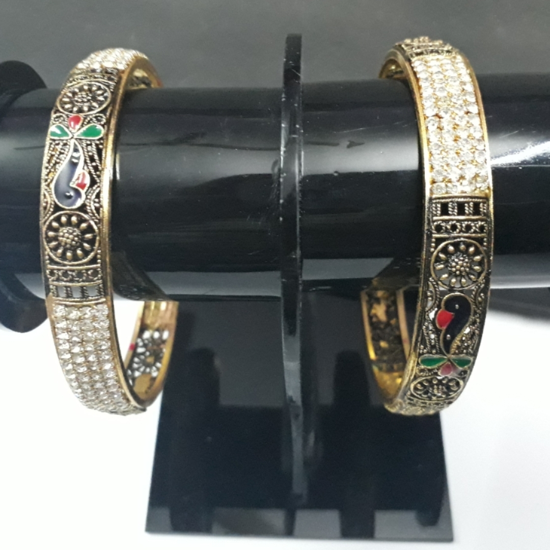 Well Crafted Gold Plated Set Of 2 Bangles