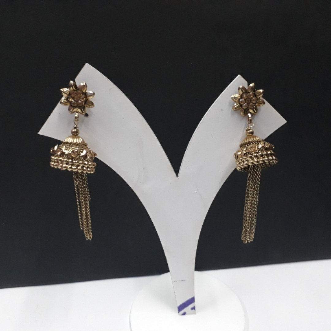 Jhumki Earrings for Women (Golden)