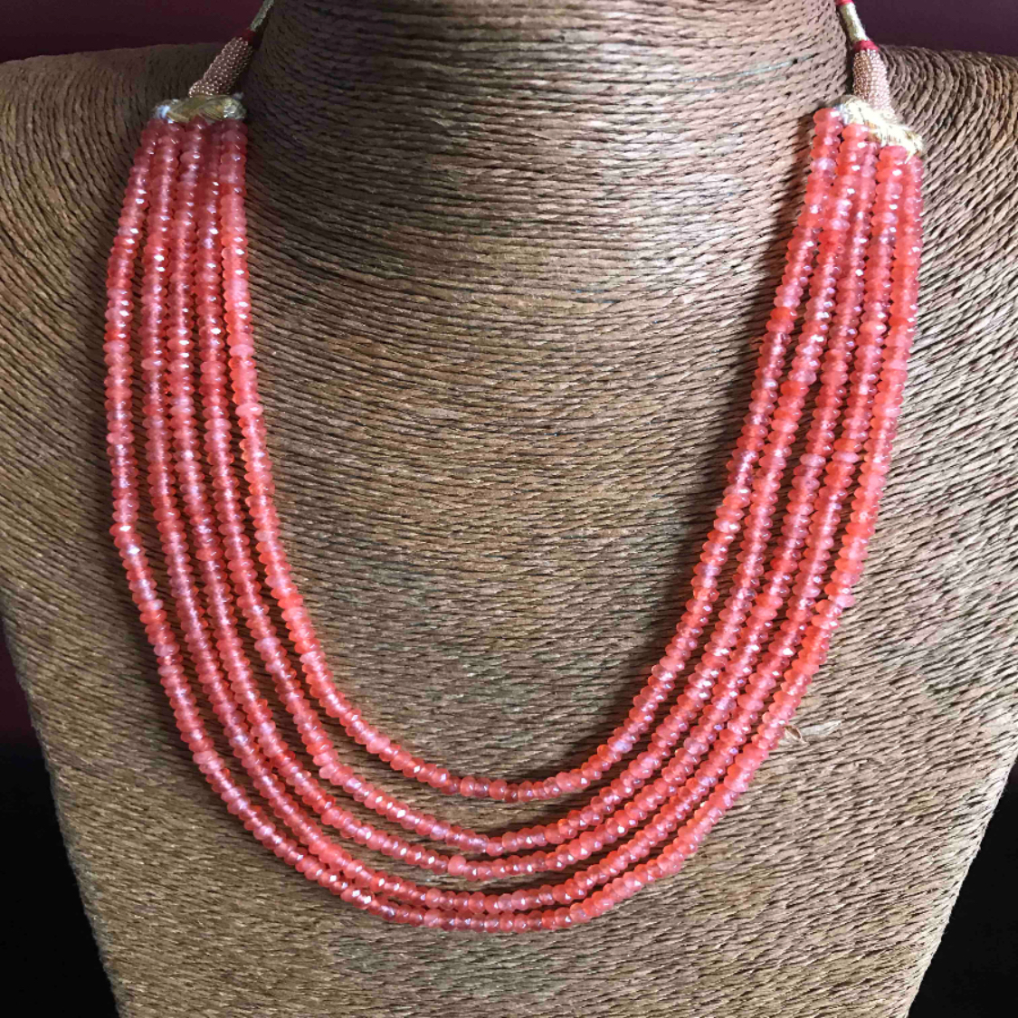 multistrand crystal lookalike beads necklace 