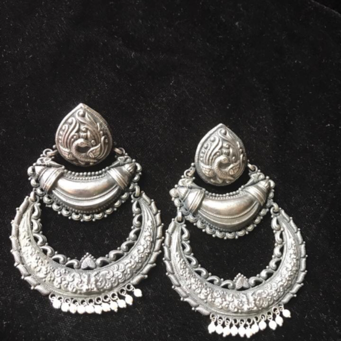 silver Chand Bali earrings 