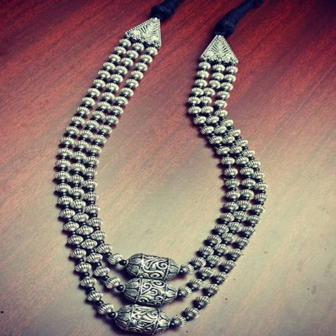 German Silver beads necklace