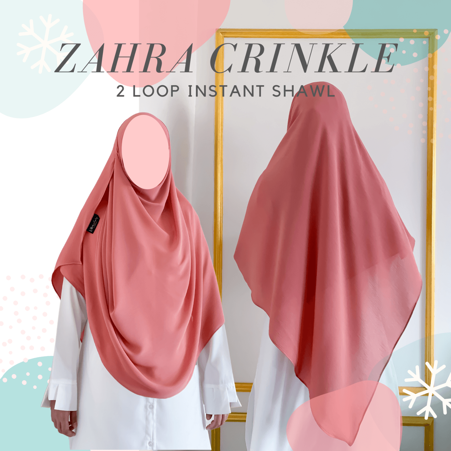 Zahra Crinkle 2 Loop Instant Shawl