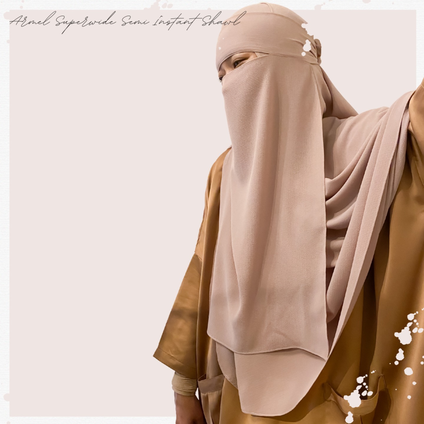 Armel Superwide Semi Instant Shawl  Bandana Niqab