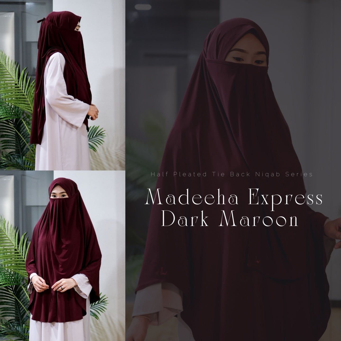 Madeeha Express Half Pleated Niqab
