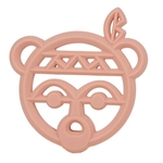 Baby Teether Warrior Bear Peachy Pink
