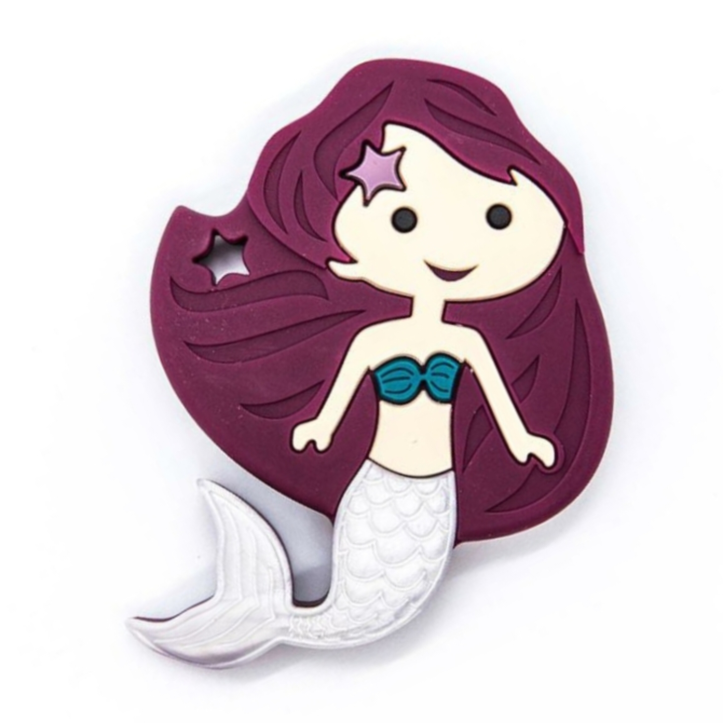 Baby Teether Mermaid Pearl Silver