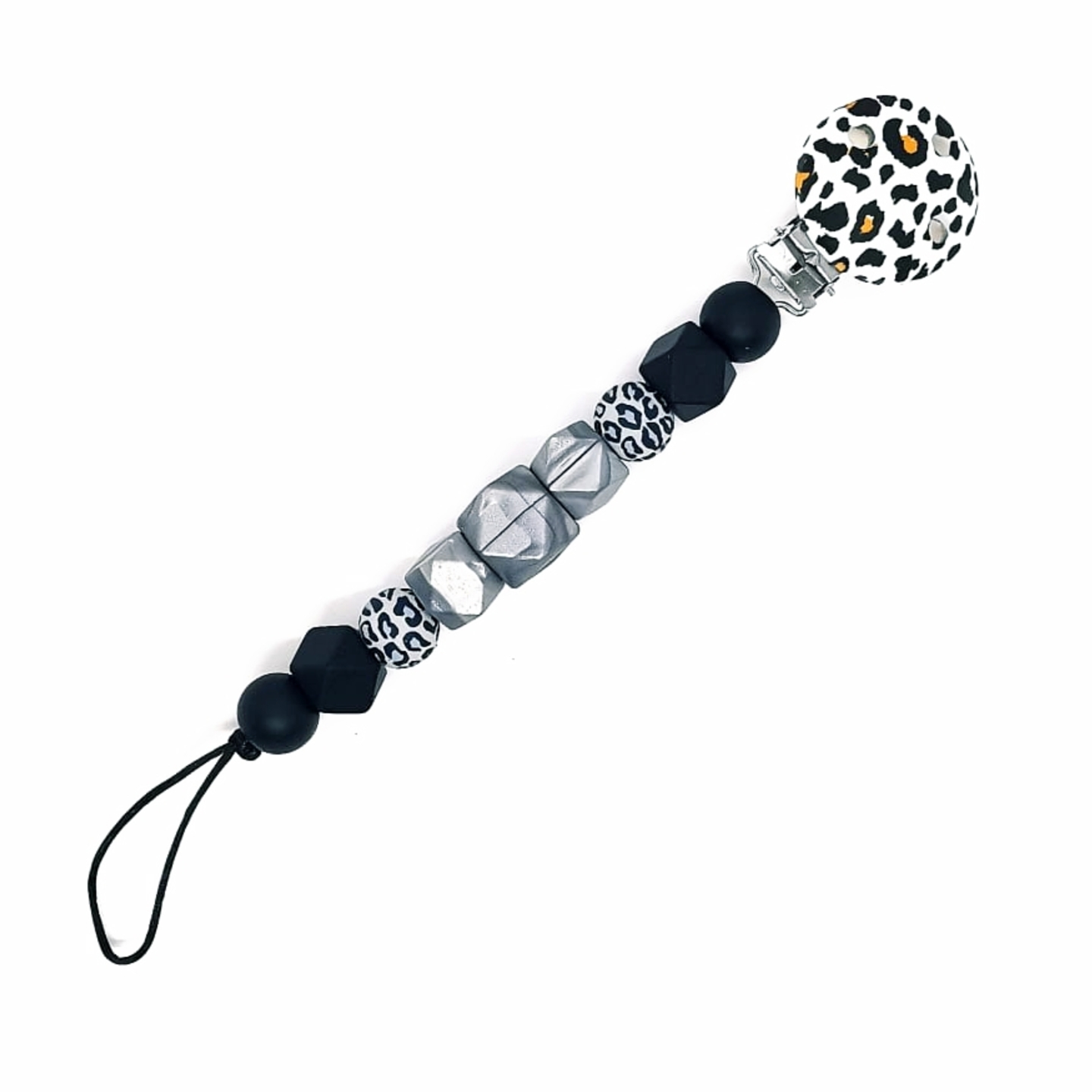 Snow Leopard Beadsy Clip