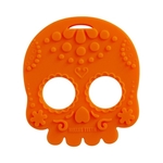Baby Teether Sugar Skull (Orange)