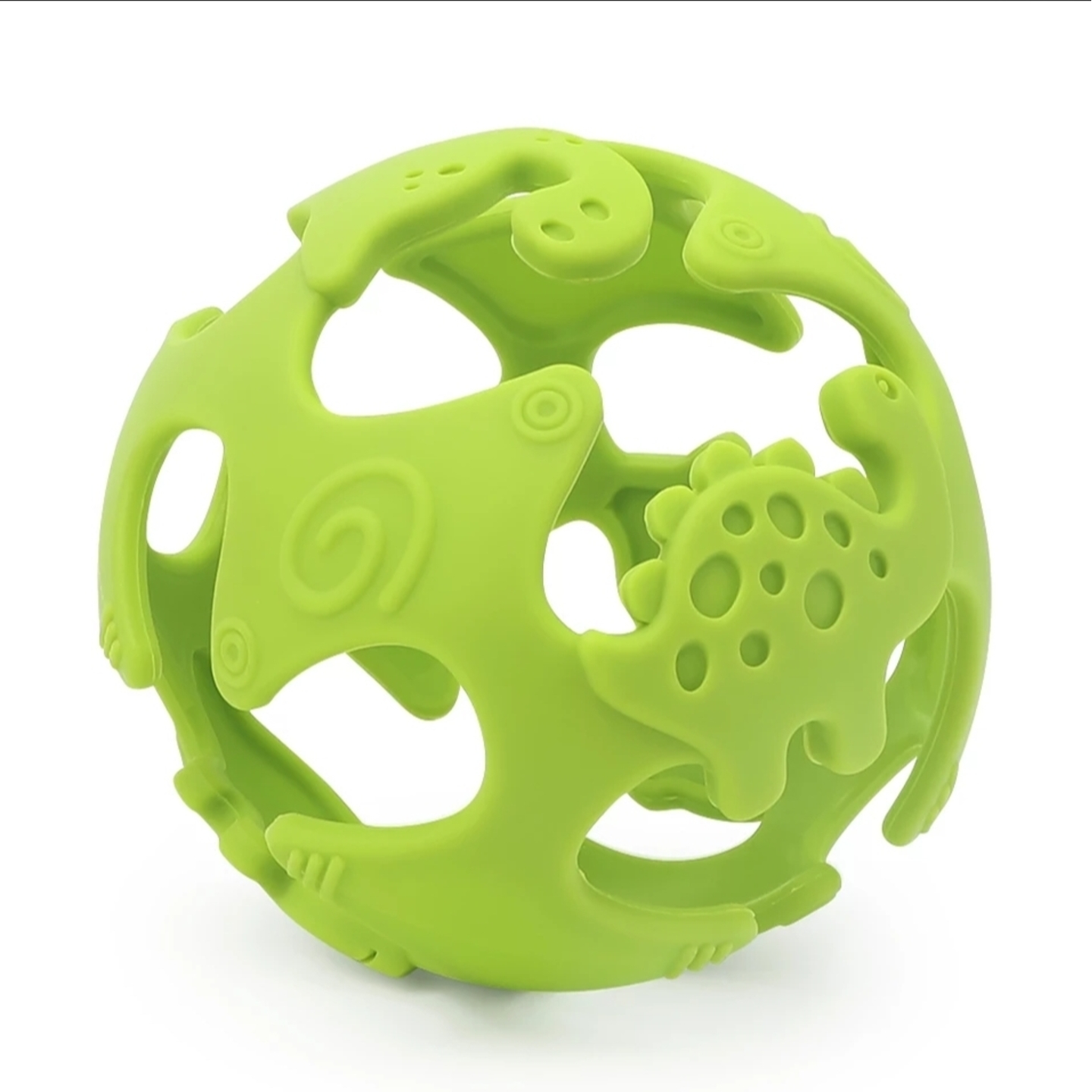 Dino Teething Ball Green