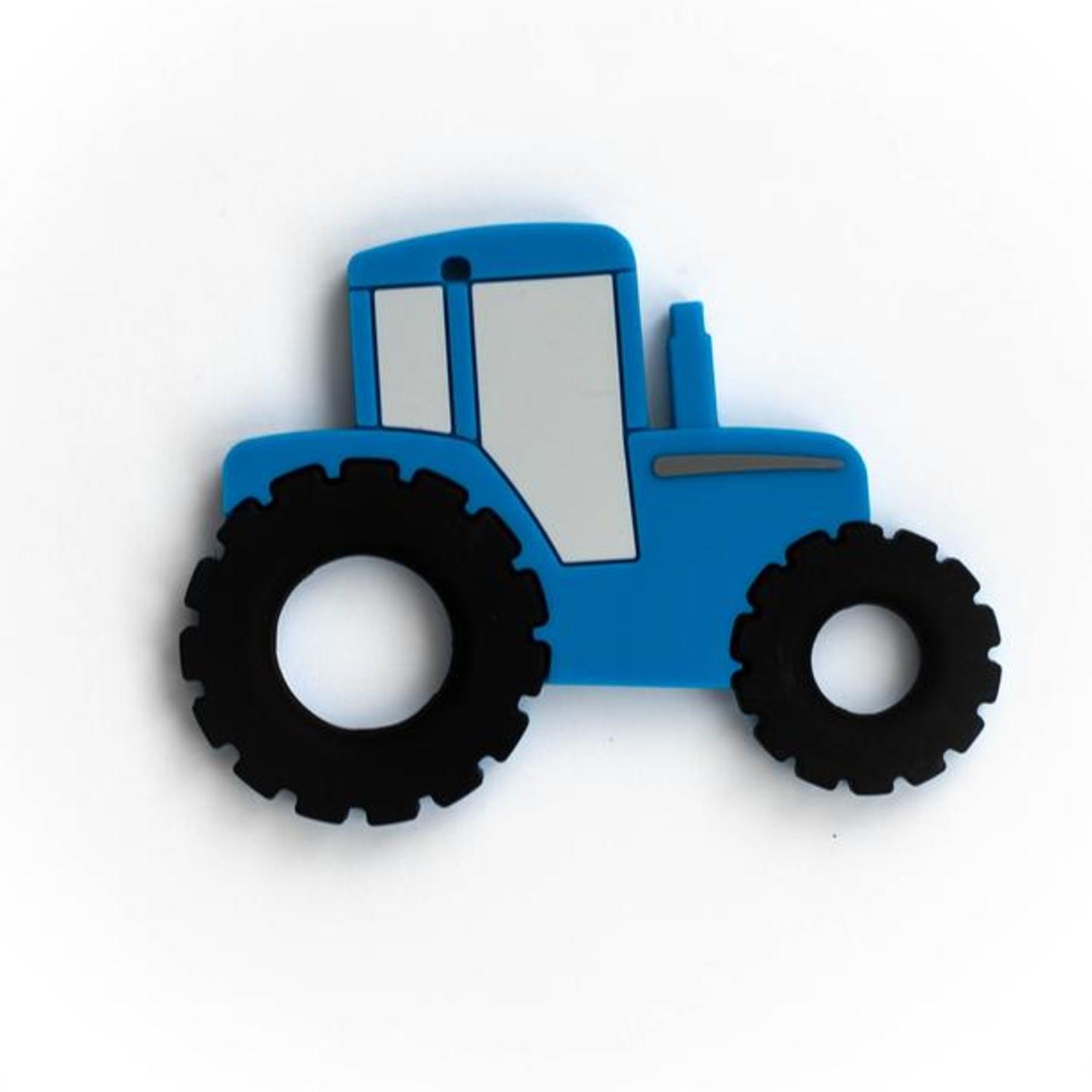 Baby Teether Tractor Blue