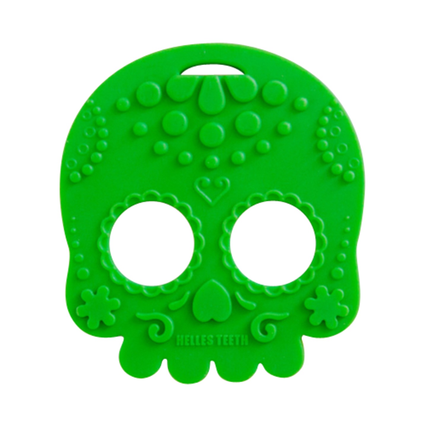 Baby Teether Sugar Skull (Green)