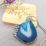 Raw electroformed Agate (Blue)