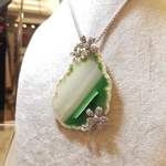 Raw Agate Slate Pendant