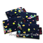 Exclusive Handmade CardCoins Case Rainbow Jellybeans Yellow Accents