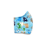 Exclusive Handmade 3D Original Masks Cats & Kitties Blue S 3-6 years old