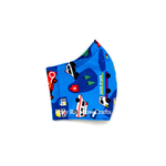 Exclusive Handmade Kids Mask Vehicles Blue 3-6 years old