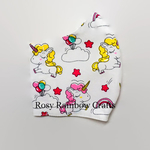 Exclusive Handmade 3D Original Masks Playful Unicorns in White Medium 7 - 12 years old
