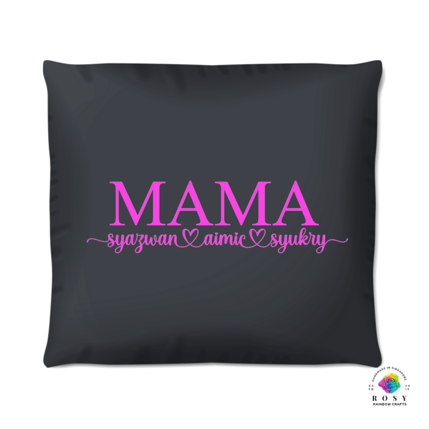 LIMITED Personalized Mothers Day Cushion CoverCase Black