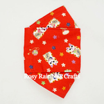 Exclusive Handmade 3D OrigamiBoat Masks Chinese Red Lucky Cat Medium 7 - 9 years old