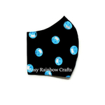Exclusive Handmade 3D Original Mask Emoji Masks Navy Blue Small 4 - 6 years old