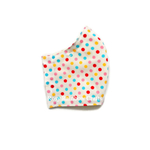 Exclusive Handmade Kids Masks Rainbow Polka Dots 7-12 years old