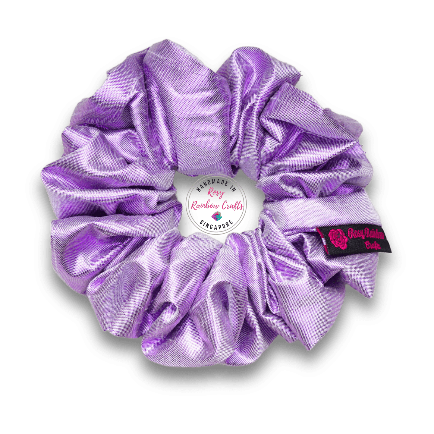 Jumbo XXL Poly Scrunchie Purple Shimmer