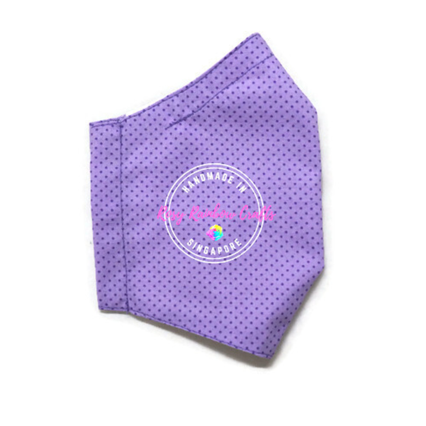 3D Seamless Mask Candy Purple Dots Large YouthWomenAdults