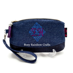 Exclusive Custom Embroidery Made To Order Handmade Clematis Denim Series
