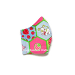 Exclusive Handmade Kids Masks Classic Strawberry Shortcakes Pink Hex 7-12 years old