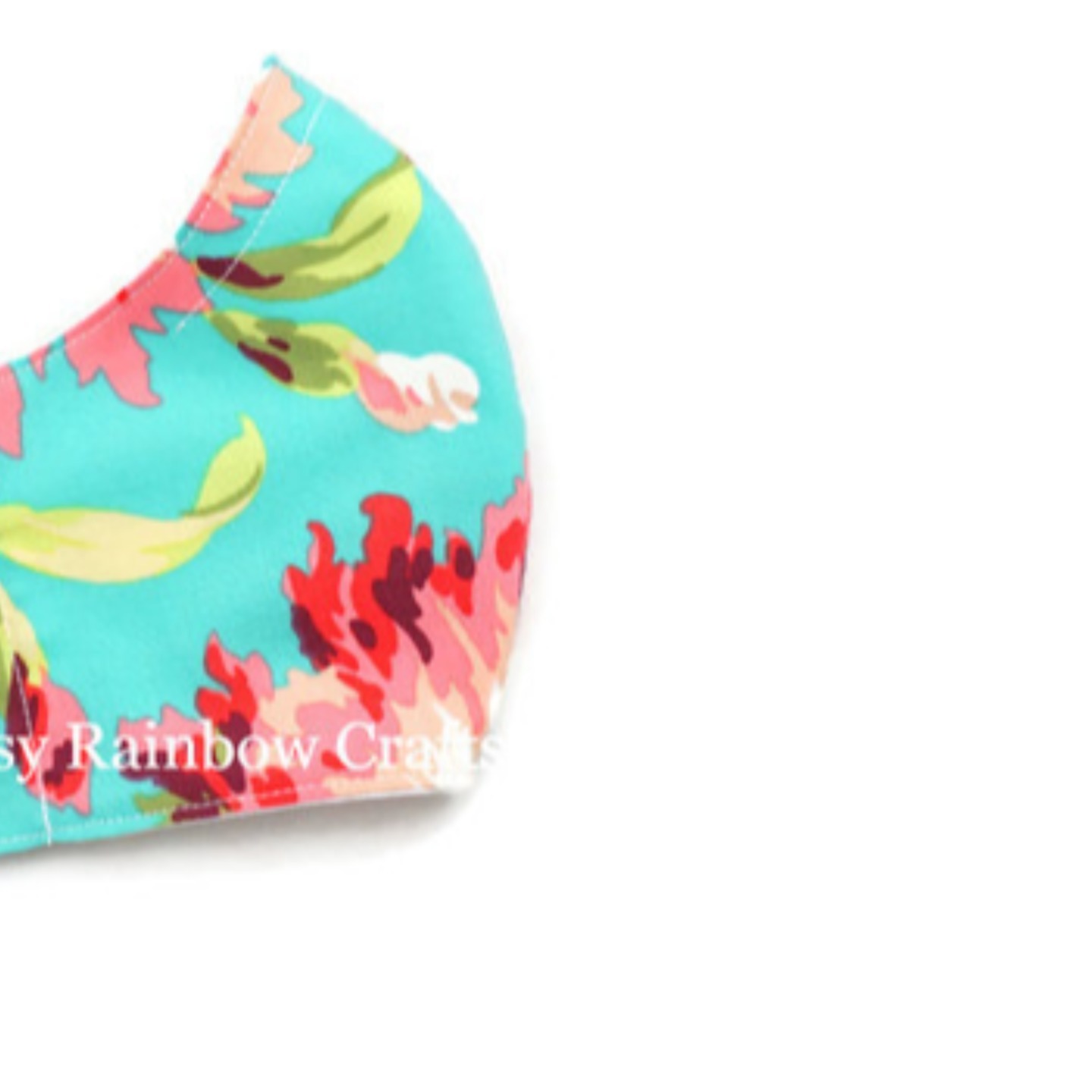 Exclusive Handmade Masks Floral Turqouise WomenTeenagers