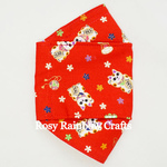 Exclusive Handmade 3D OrigamiBoat Masks Chinese Red Lucky Cat Extra Large Men