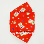 Exclusive Handmade 3D OrigamiBoat Masks Chinese Red Lucky Cat Large PLUS WomenMen