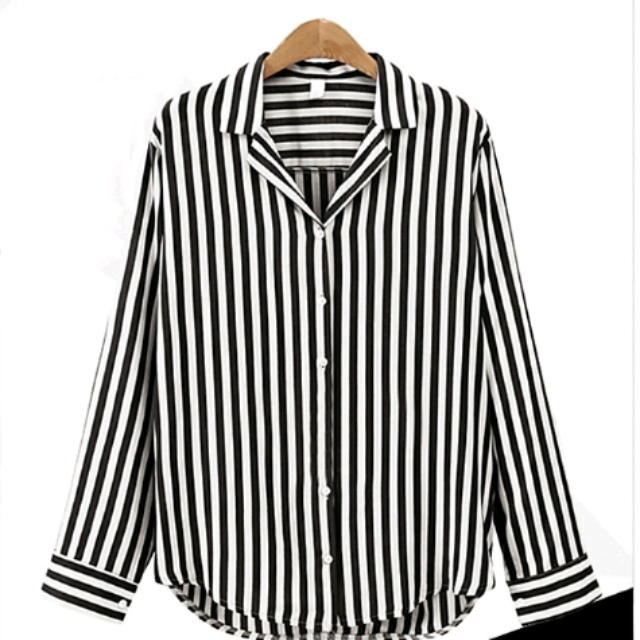 Women's Stripe Elegant Office Shirt