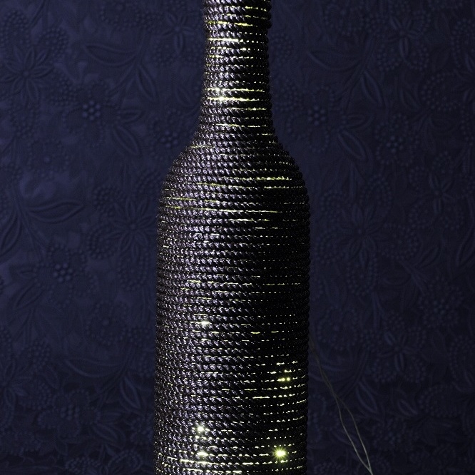 Shimmer bottle lamp