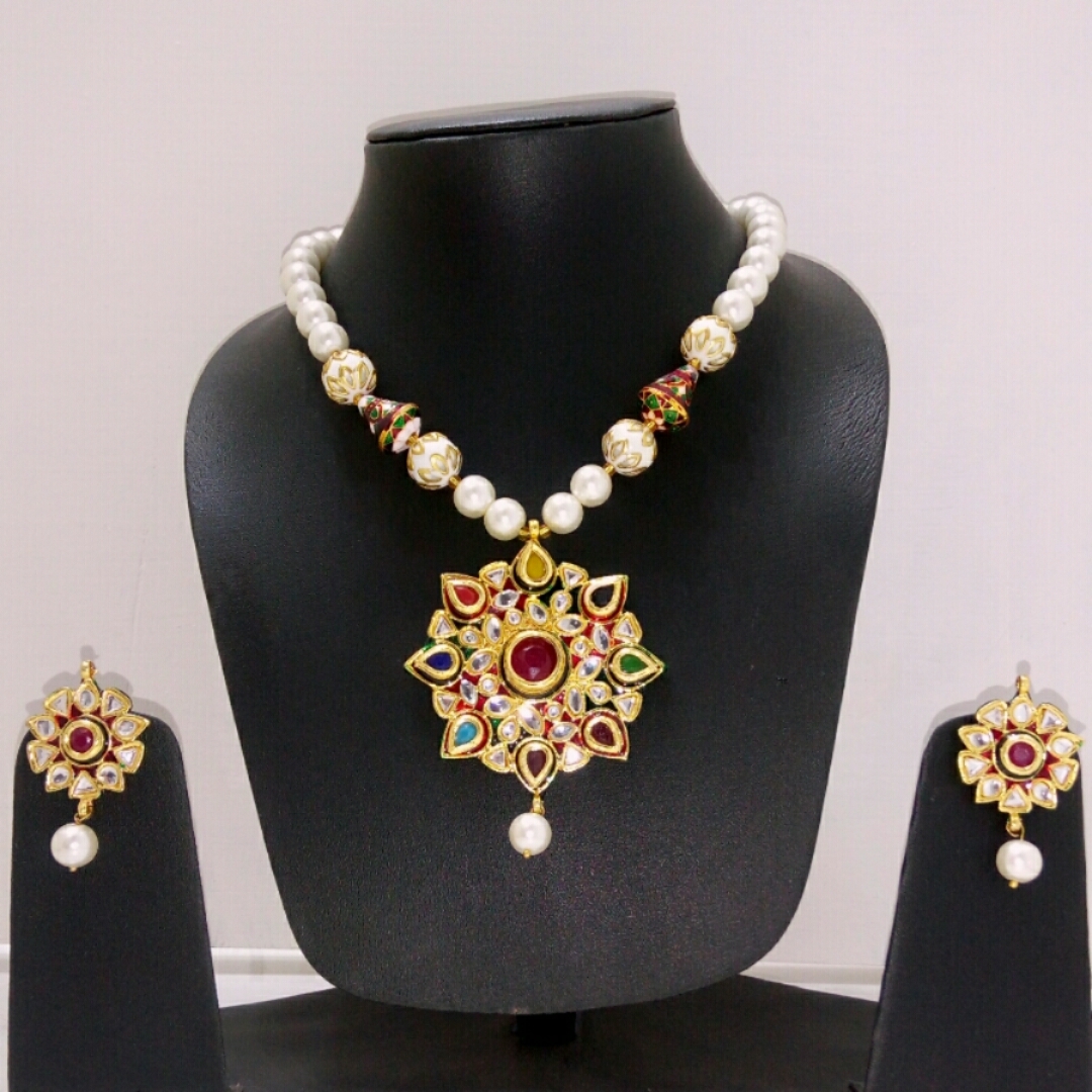 Moti Mala With kundan Set No.80