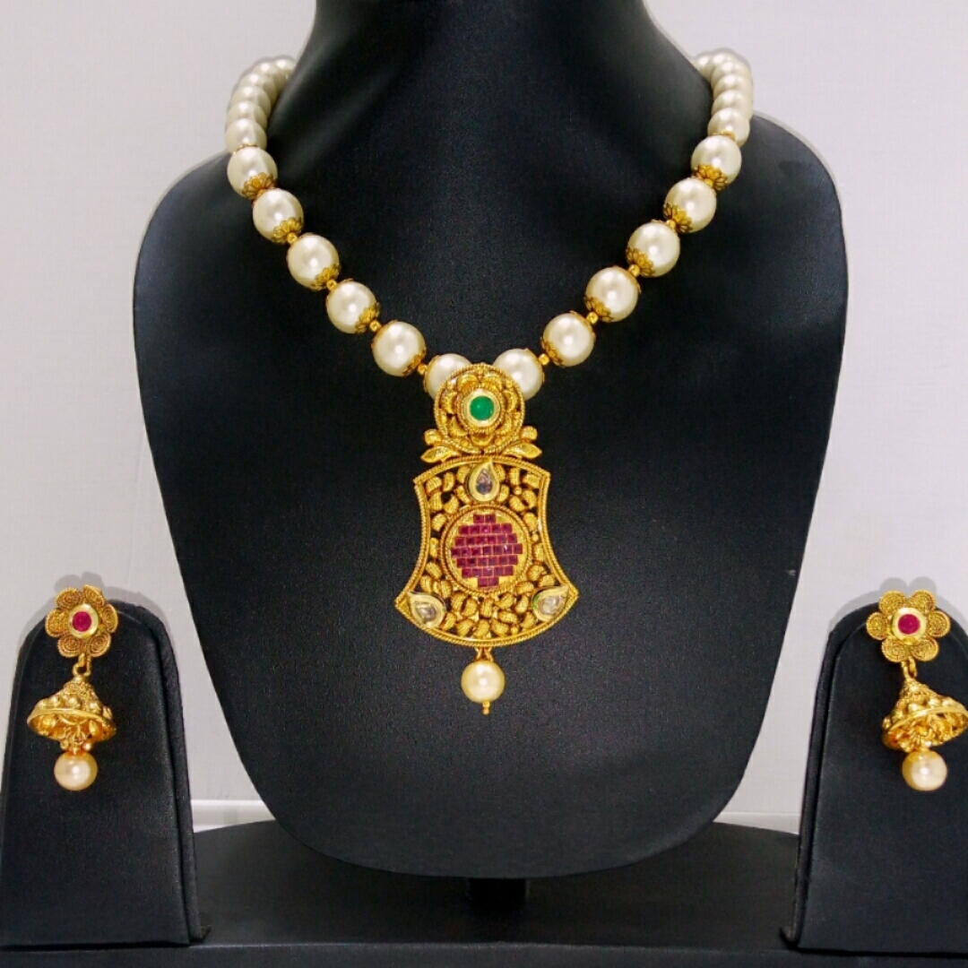 Moti Pandent Set no.210