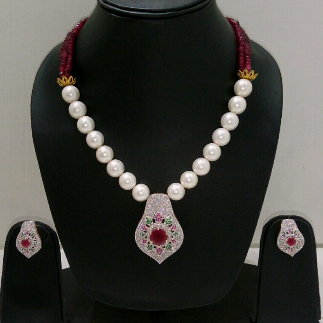 Rubi Moti Pandent Set No.180