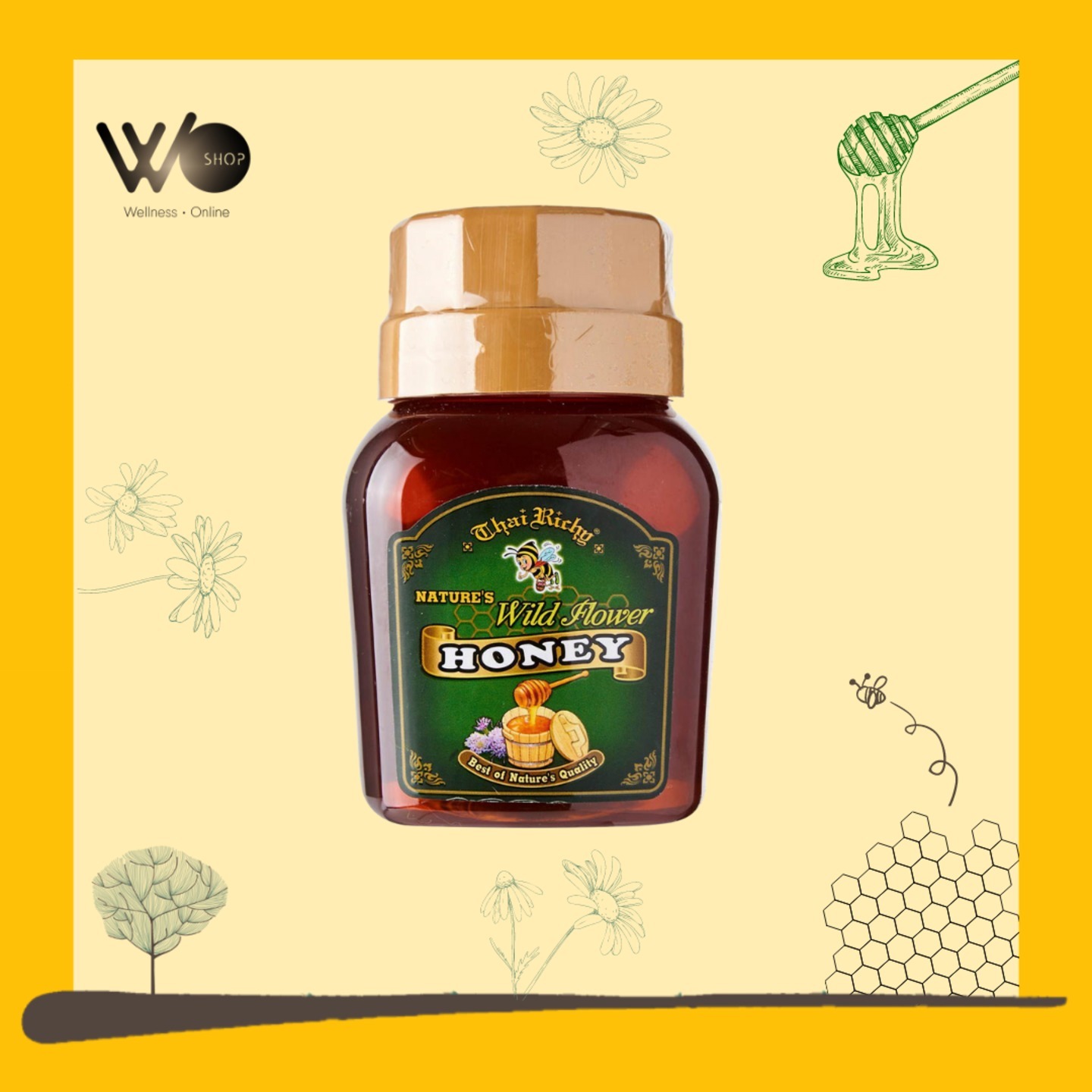 Organic Thai Richy 100 Pure Wildflower Honey 515g