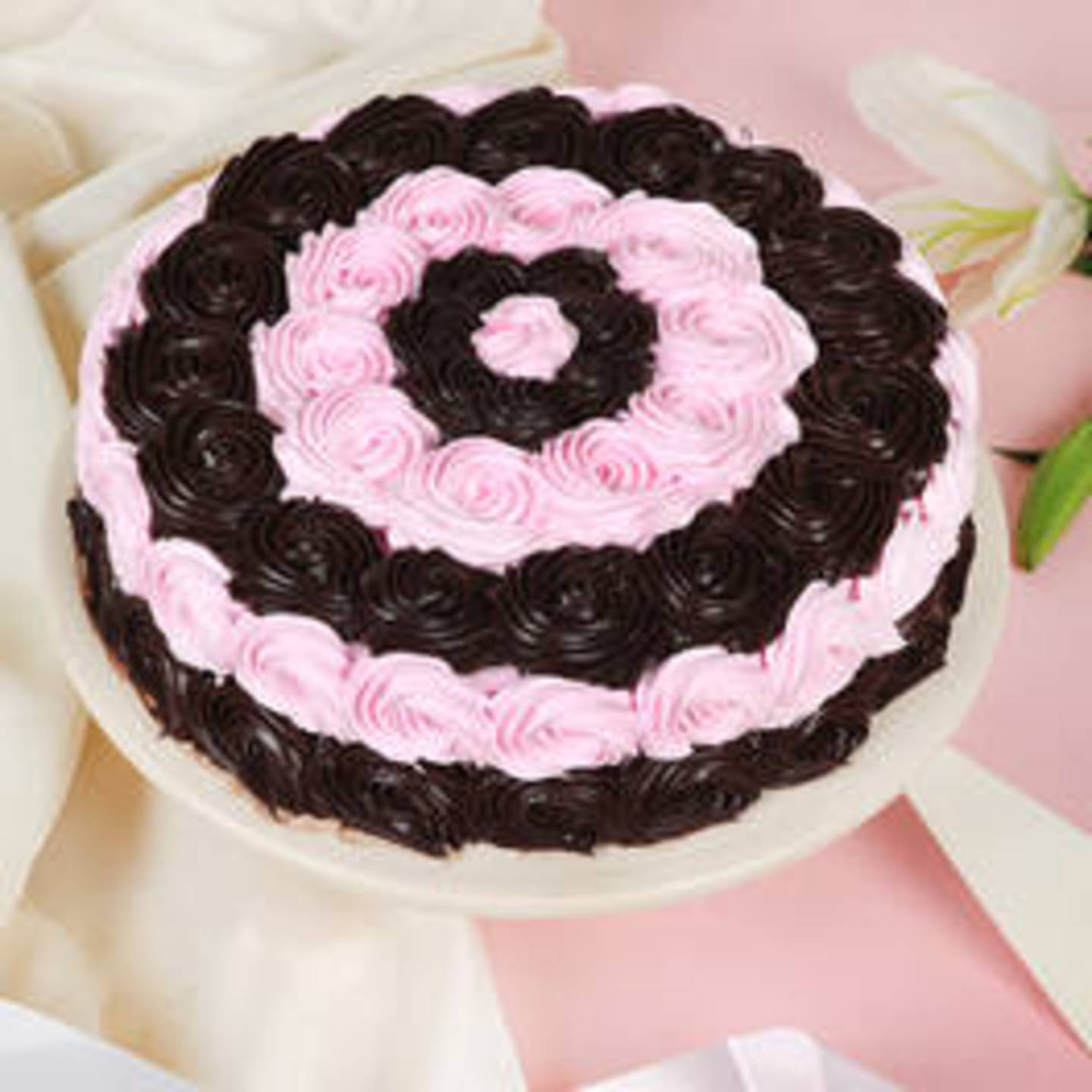 Choco Pink Swirl Cake