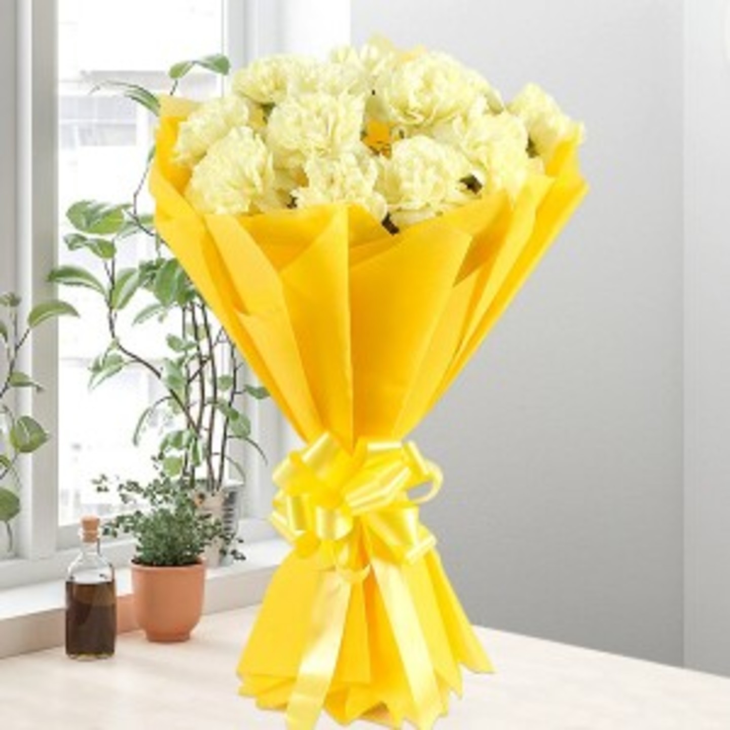 Yellow Carnation Bouquet 