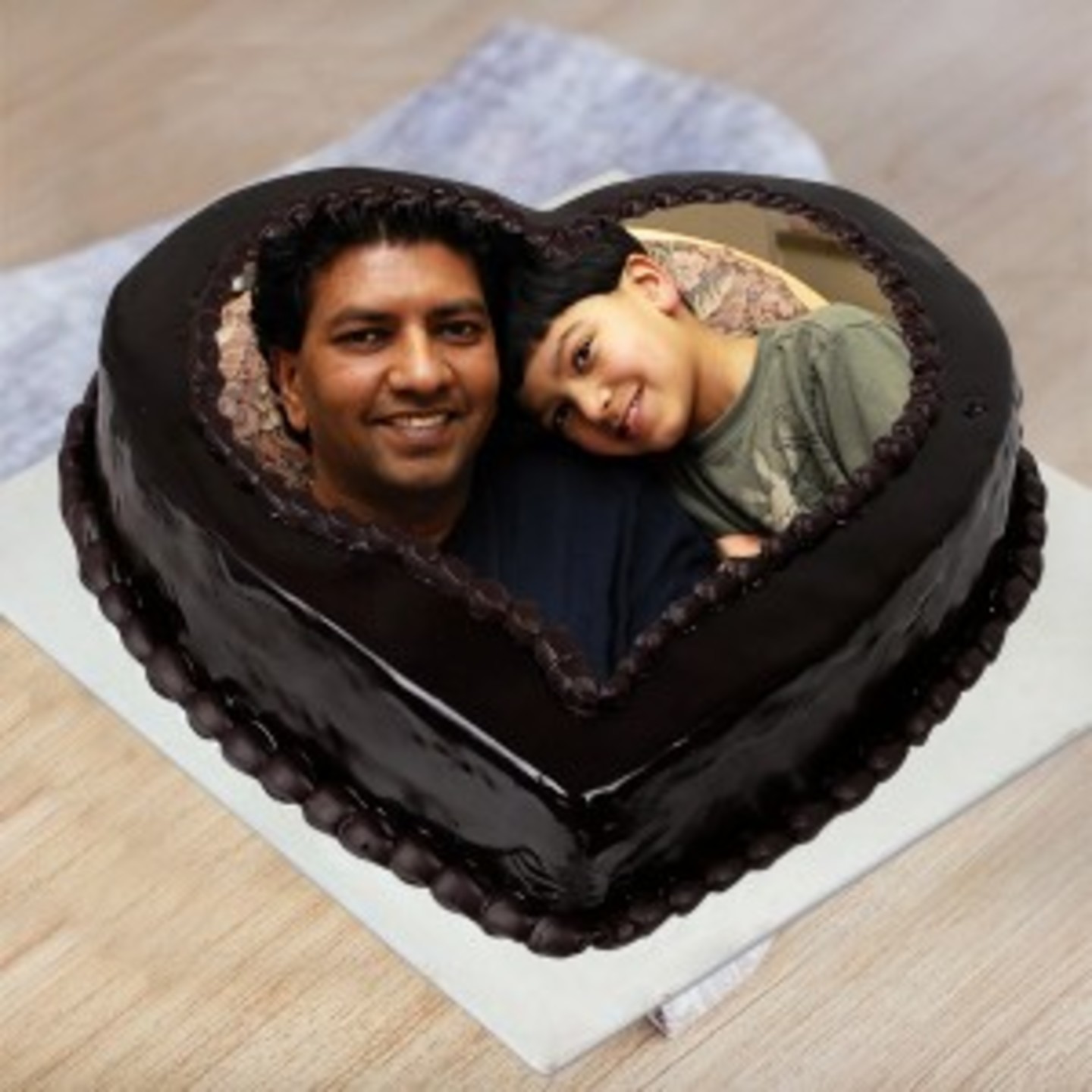 Delicious Chocolate Photo Cake For Dad