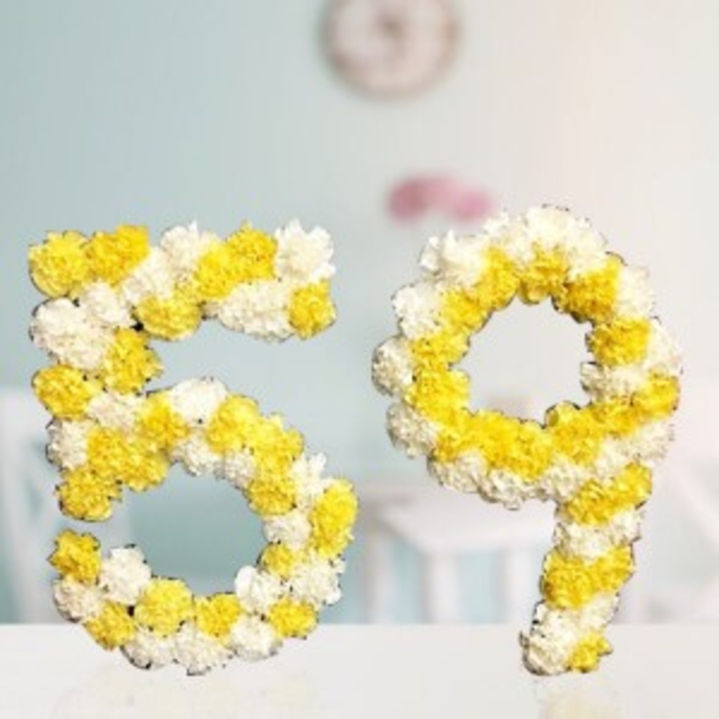 Number flower arrangement