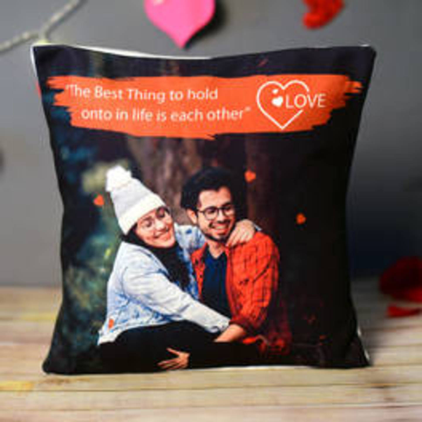 Holding On Photo Cushion