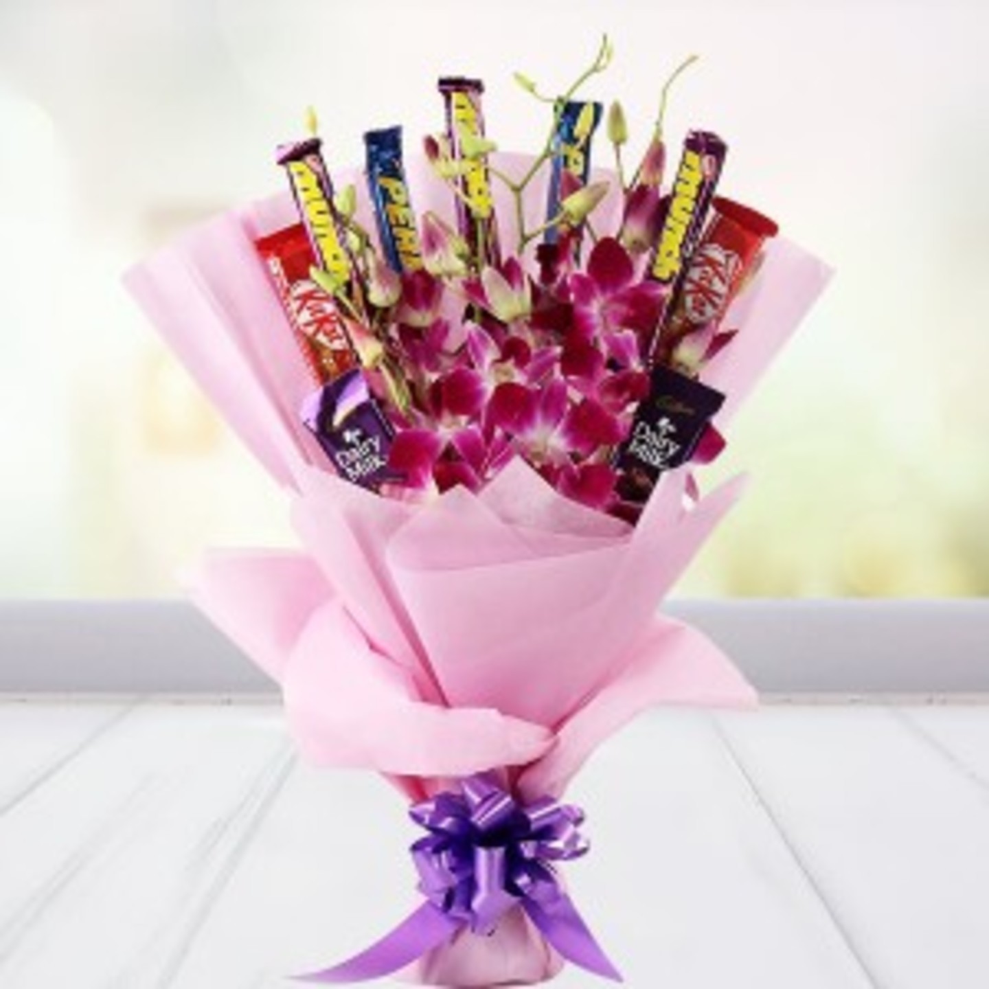 Chocolate and Orchid Bouquet