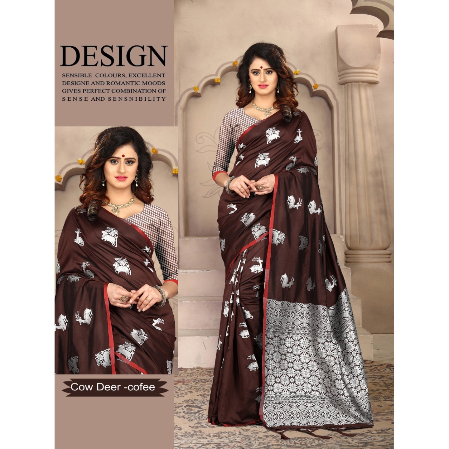 FizTopz LICHI SILK HS01 HIRAN SAREE 