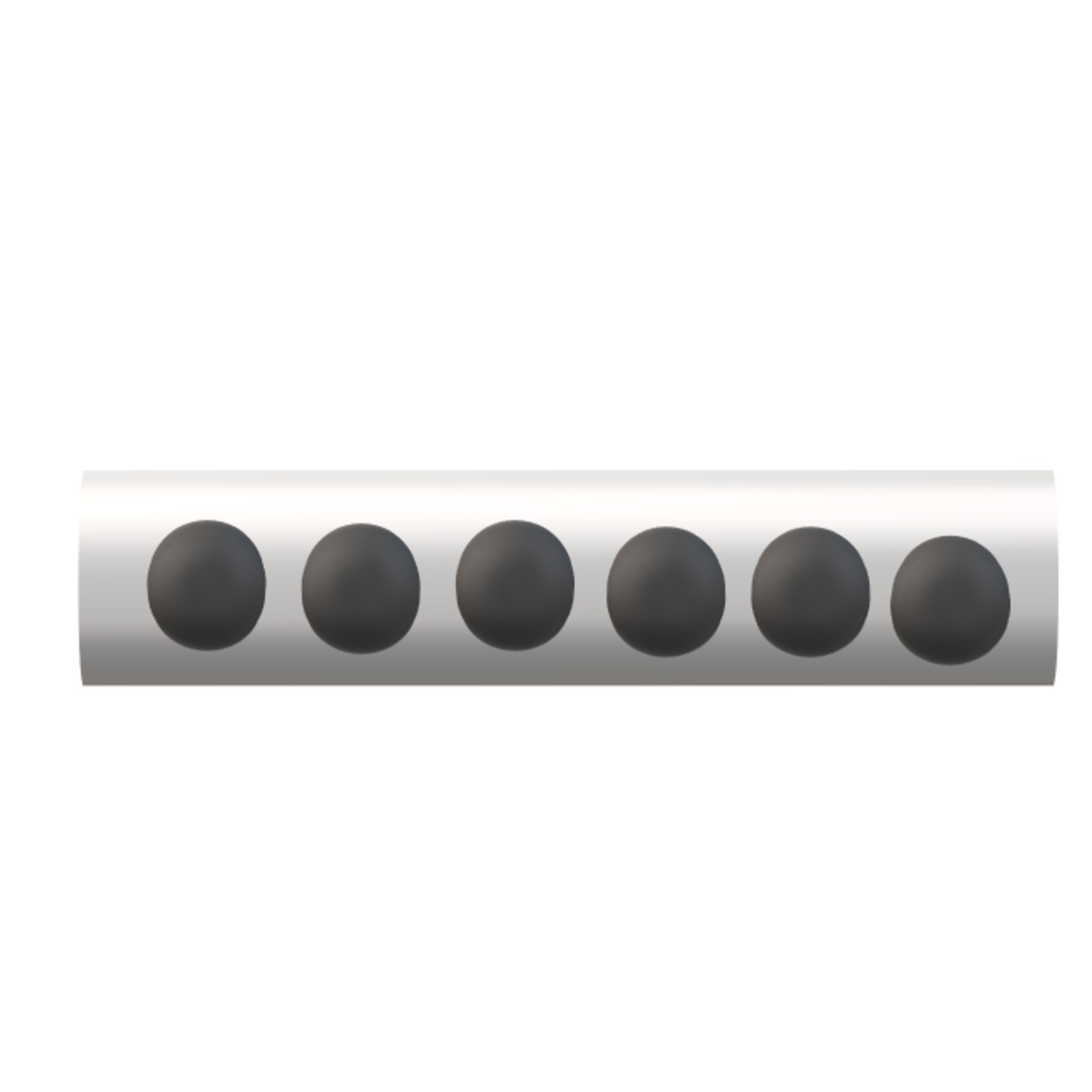 1 meter length CW round holes , empty pipe. color white.