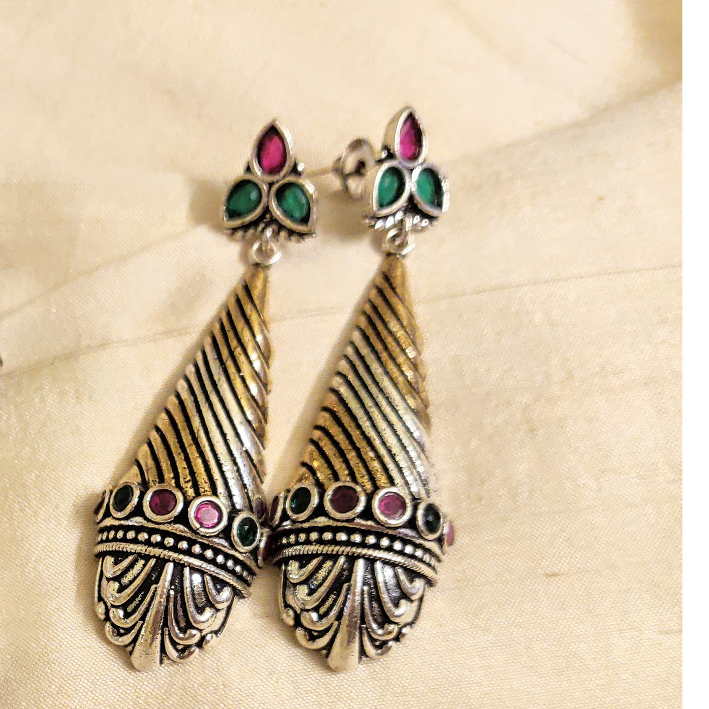Dual Tone Multi Colored Danglers