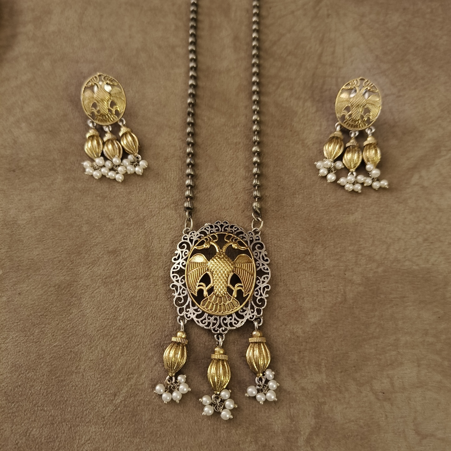 Pendant Set with Mysore Royal Insignia