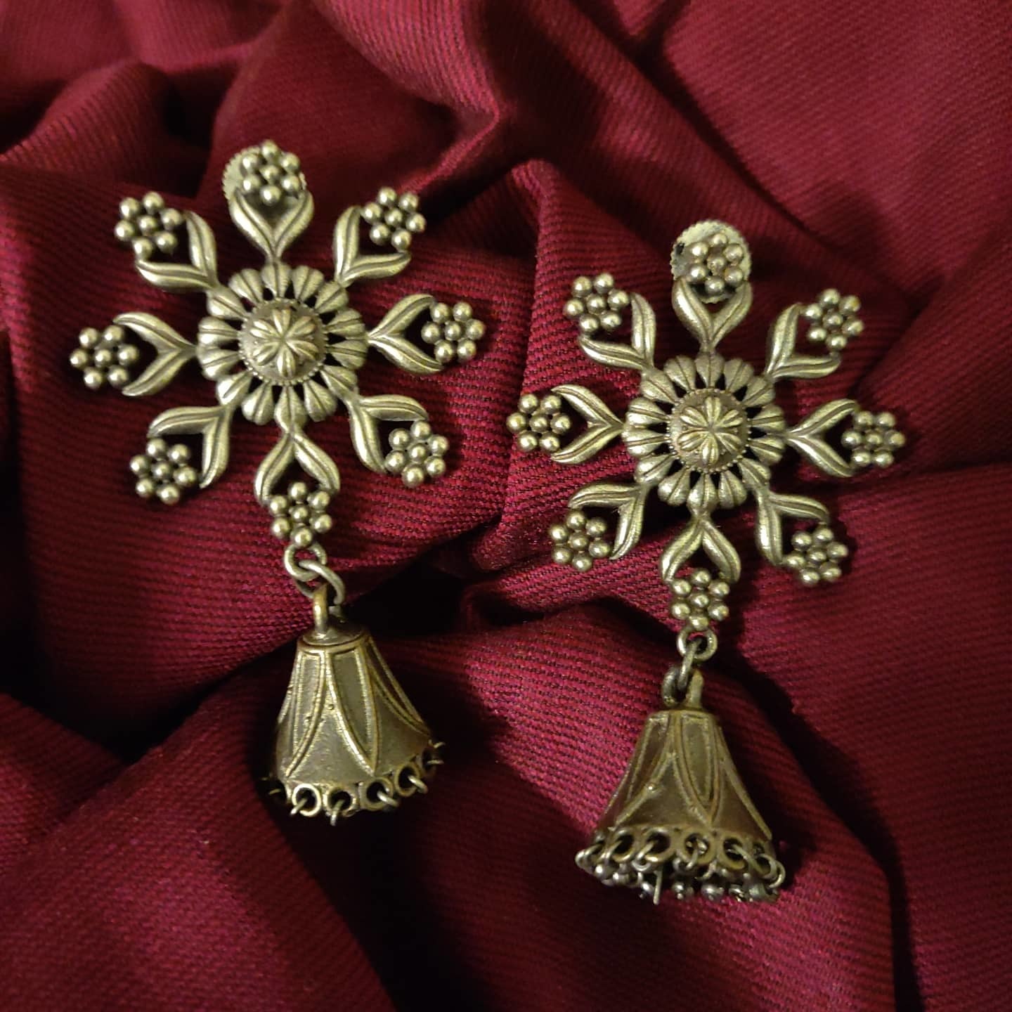 Statement Top with Small Jhumkas